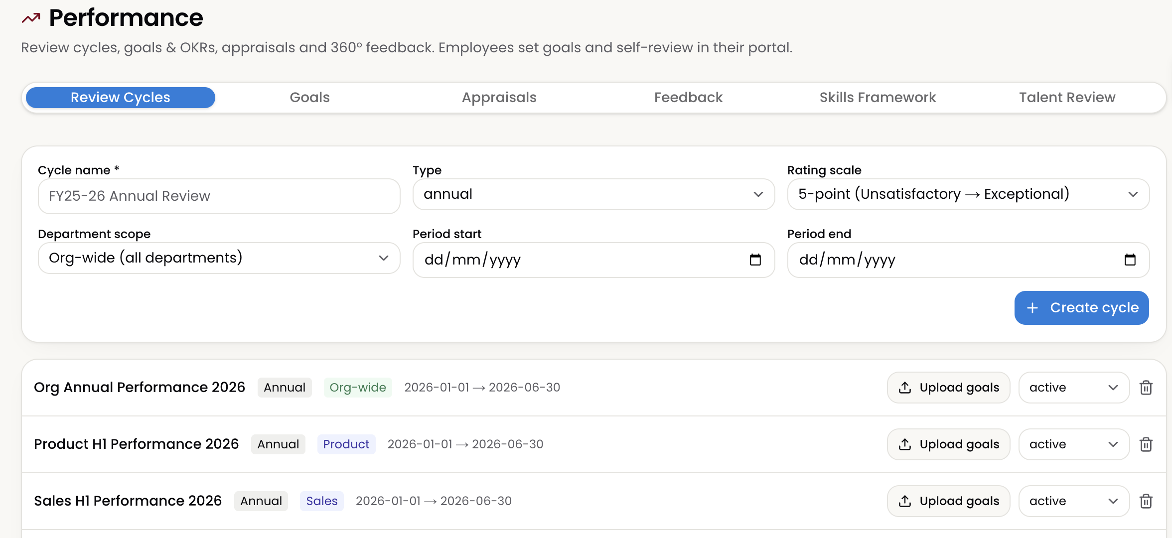 Ayam HR Review Cycles — Appraisal cycles that run themselves